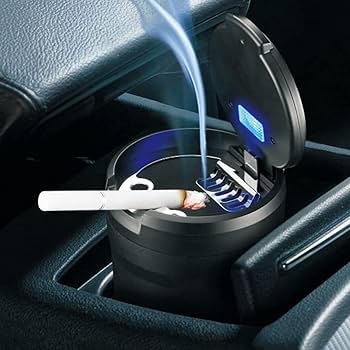 Amazon | Ladruph 車用灰皿 ふた付き LEDライト 携帯灰皿 タバコ